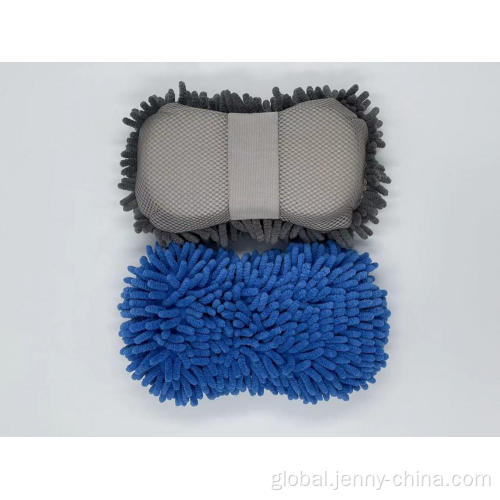 Glasses Cloth Chenille Sponge Mitt Microfiber brush,chenille sponge glove Supplier